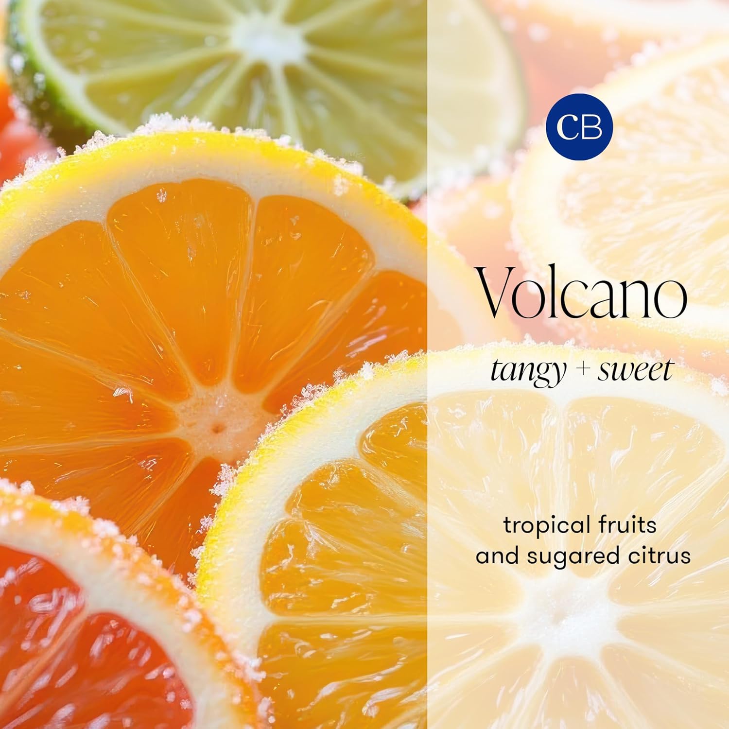 Capri Blue Volcano Scented Candles - Luxury Glass Jar Candles for Home Scented with Tropical Fruit & Sugared Citrus - Soy Wax Blend - Blue Color (19 oz)