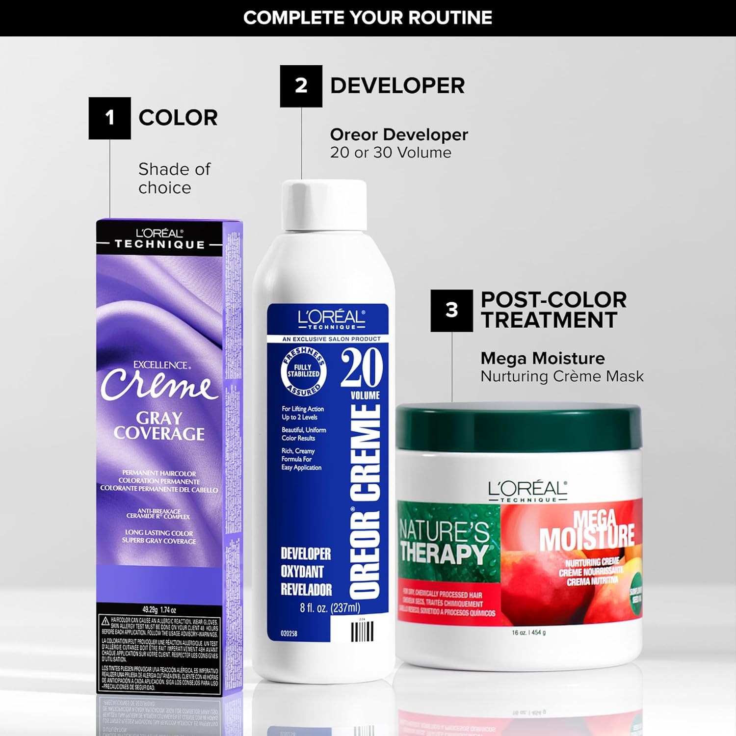 L'Oreal Technique Oreor Developer | Hair Color Developer | Creamy Formula for Uniform Color and Bleach Results