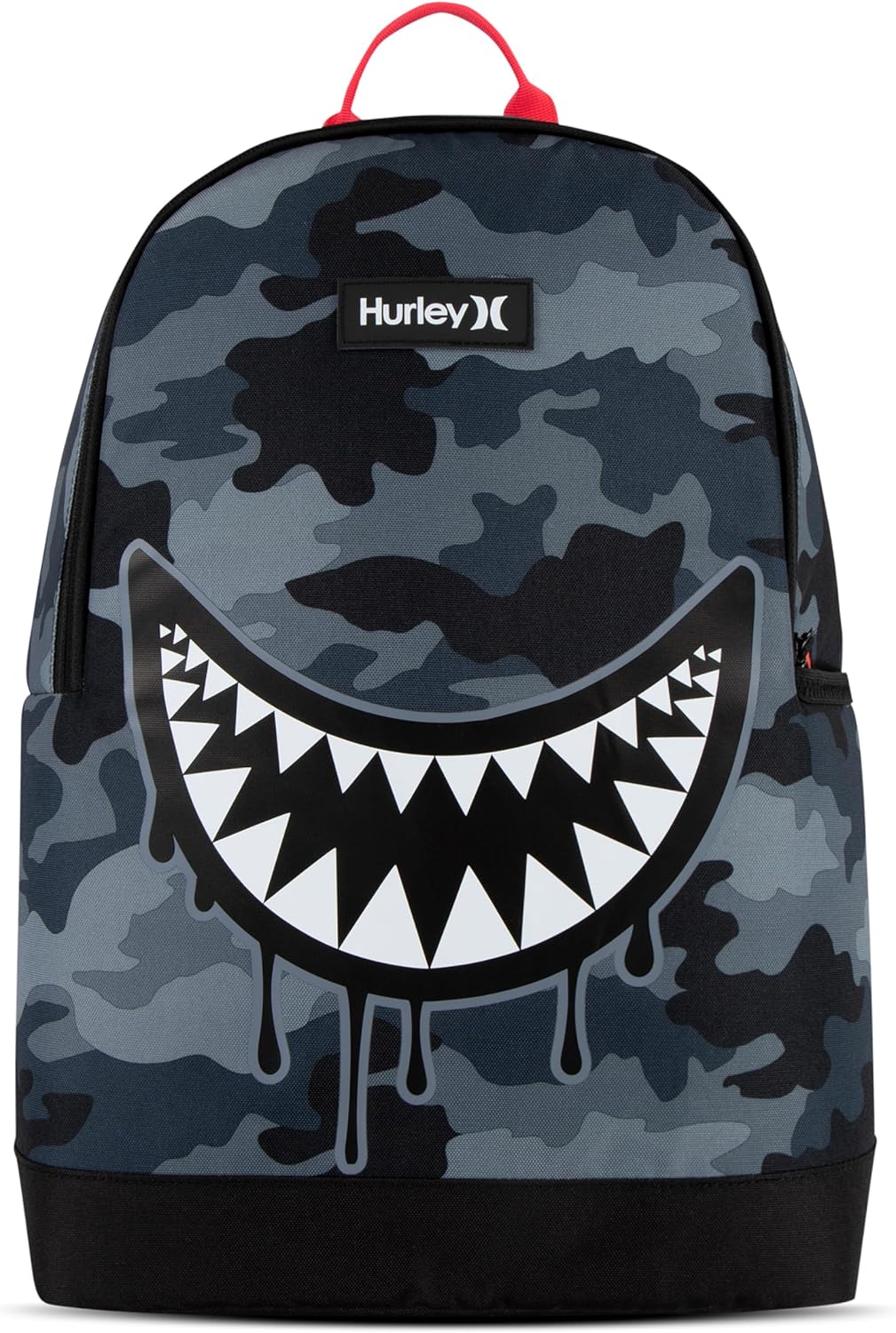 Hurley Unisex-Kids Graphic Backpack, Dark Grey Camo/Black, One Size