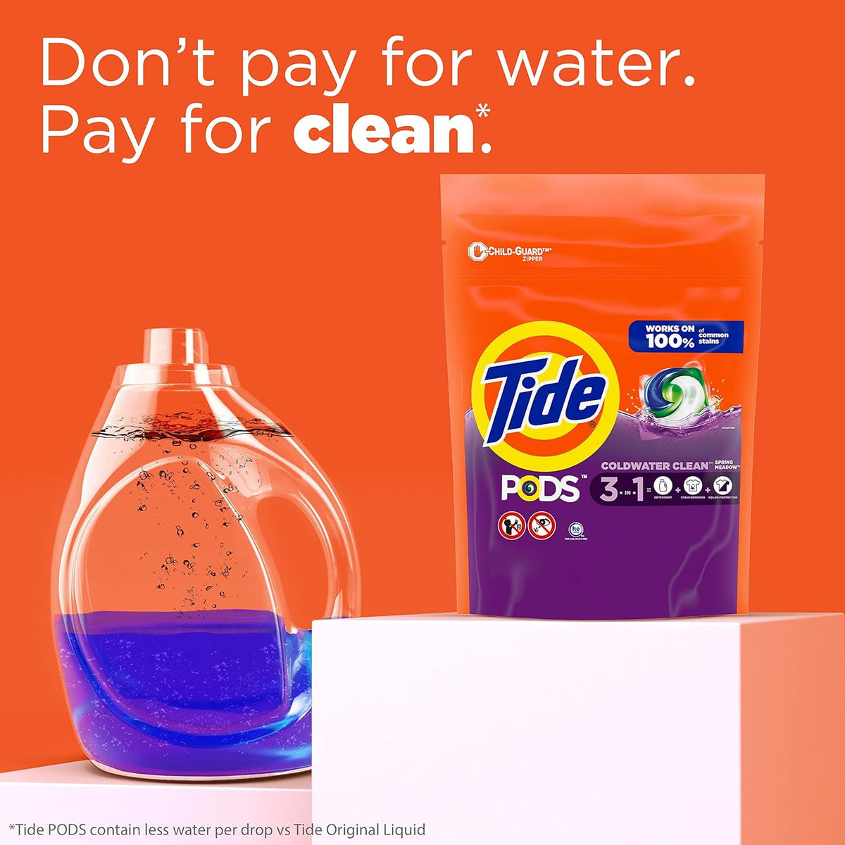 Tide PODS Laundry Detergent Soap Pods, Spring Meadow, 37 Count (Pack of 3 Bag Value Pack), Total 111 Count, HE Compatible