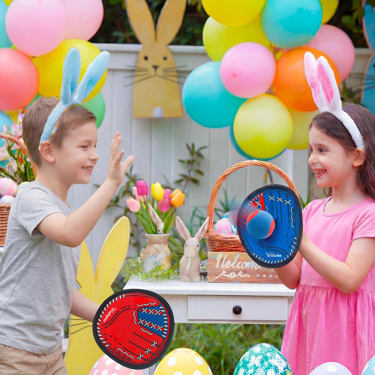 Toss and Catch Ball Game, Kids Toddler Baseball Glove & Catch Ball Toys, Outdoor Games for Family, Toys for Beach Yard Pool Outside, Birthday Easter Gift for Ages 3 4 5 6 7 8-12 Year Old Boys Girls