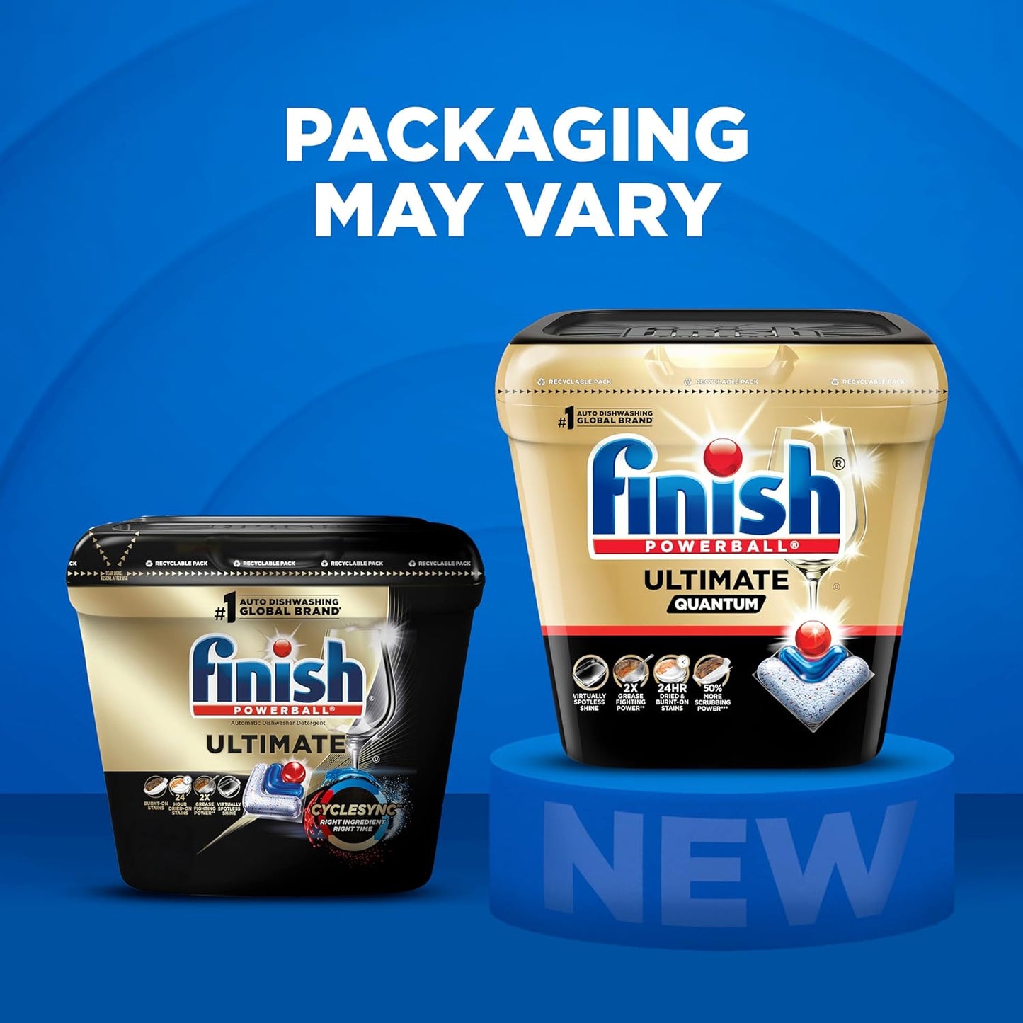 Finish Ultimate Quantum Dishwasher Pods, New & Improved Formula, Dishwasher Detergent Dish Soap, Removes Burnt-On & Dried-On Stain, Degreasing & Scrubbing Power, 70 Count