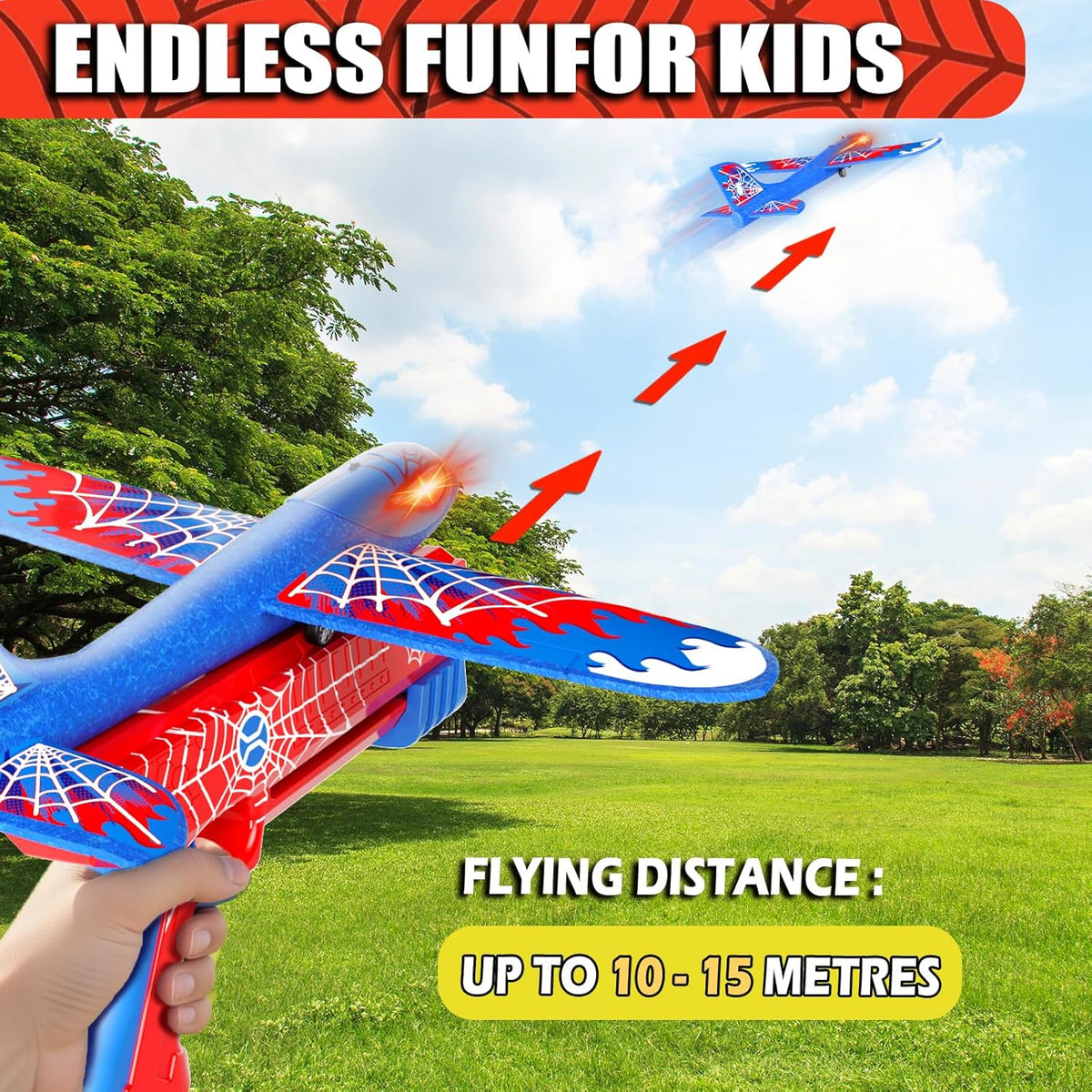 Doloowee 4 Pack Airplane Launcher Toys for Kids 4-8, 12.6