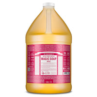 Dr. Bronner's Magic Soap Pure-Castile Liquid Soap (Rose, 1 Gallon) - Made with Organic Oils, 18-in-1 Uses: Face, Body, Hair, Laundry, Pets and Dishes, Concentrated, Vegan, Non-GMO