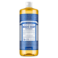 Dr. Bronner's Pure-Castile Magic Liquid Soap - Made with Regenerative Organic Certified Oils- 18-in-1 Uses for Face, Body, Hand, Hair, Laundry & More- Vegan, Non-GMO- Body Wash- Peppermint,32oz