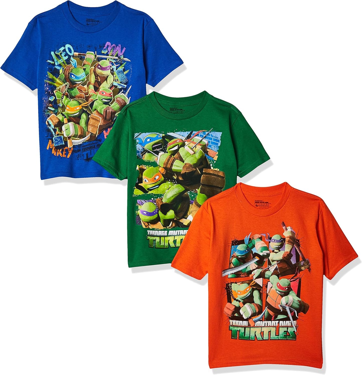 Teenage Mutant Ninja Turtles 3 Pack Pullover T-Shirts Toddler to Big Kid