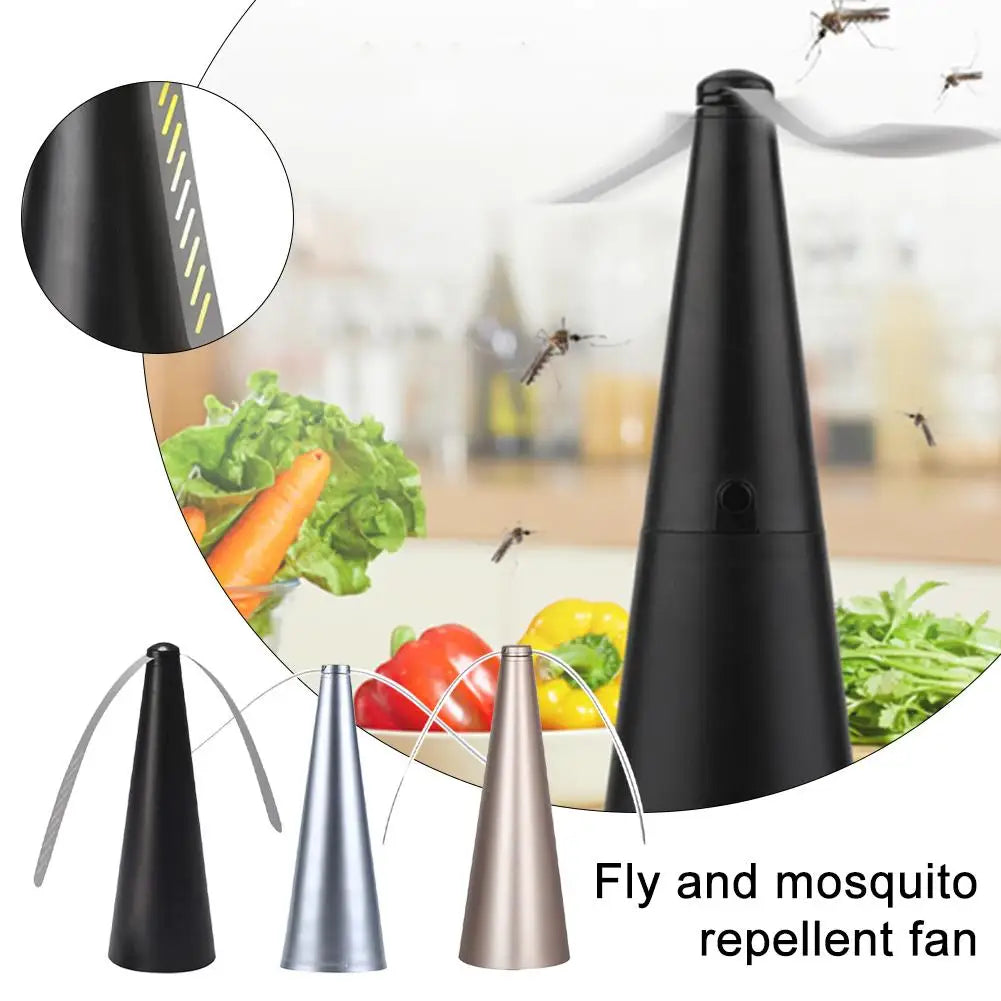1Pc Outdoor Kitchen Fly Repellent Fan Fly Destroyer Keep Flies Bugs Away From Food Household Pest Repellent Table Fan