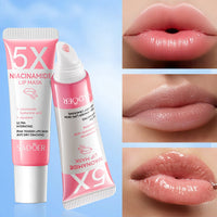 Máscara labial rechonchadora de niacinamida 5X – hidratação intensa e anti-secura para lábios macios e rosa |   Cuidados com os lábios rachados Overnig 10g/pc