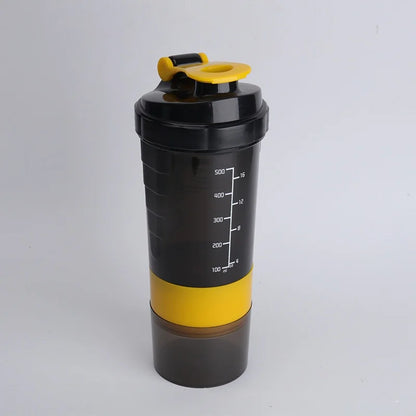 3 Layers Shaker Protein Bottle Powder Shake Cup Large Capacity Water Bottle Mixing Cup Body Building Exercise Mixing Bottle