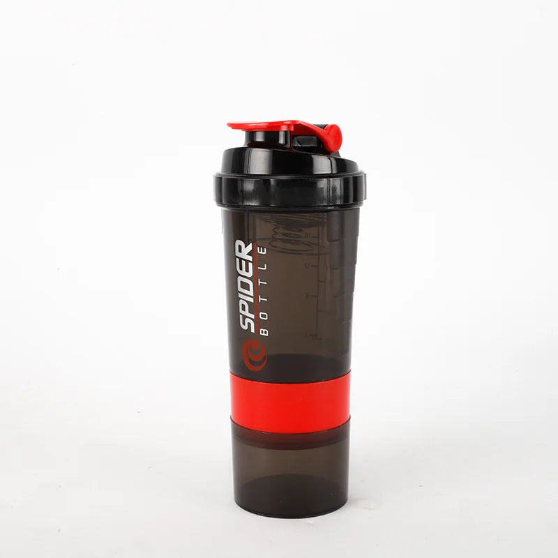 3 Layers Shaker Protein Bottle Powder Shake Cup Large Capacity Water Bottle Mixing Cup Body Building Exercise Mixing Bottle