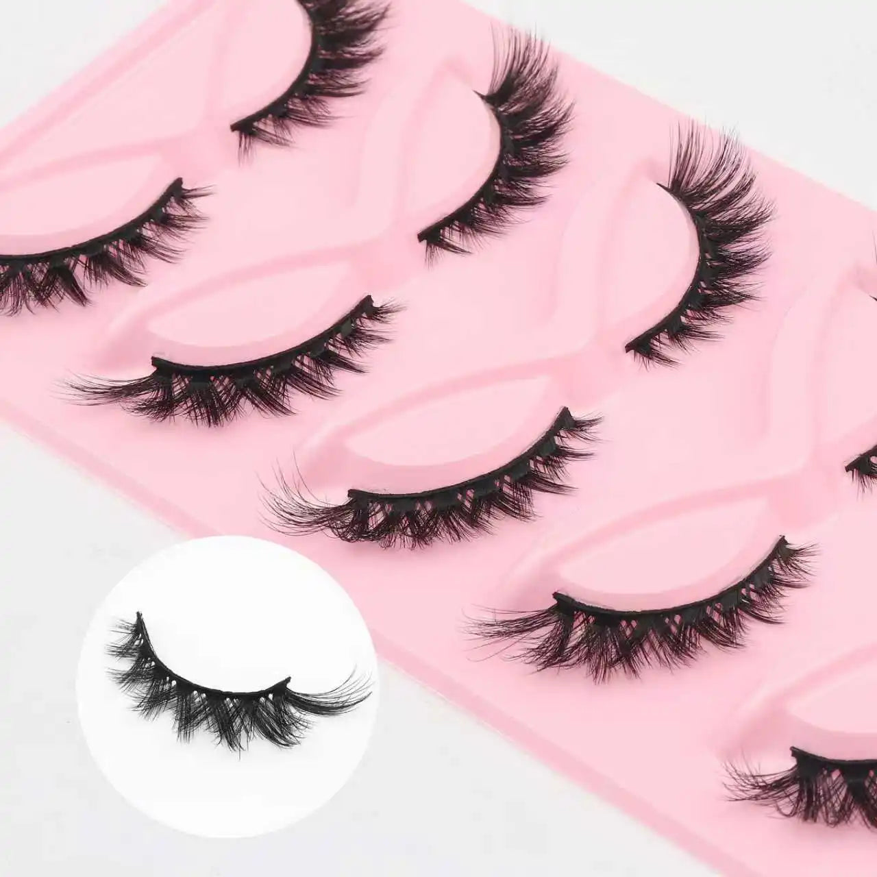 5 Pairs Of Luxurious Fluffy False Eyelashes - Thick, Wispy, 3D Volume, Reusable, Soft, Lightweight, Faux Mink Strip Lashes For D