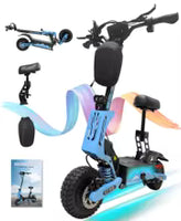 GT08 5600W Adult Electric Scooter Dual Motor Top Speed 50MPH,60V27AH, 11-inch Off-Road Tires Sport Folding eScooter with Seat - AliExpress