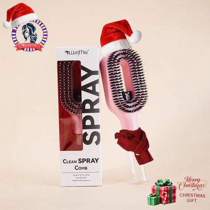 WANMEI 2-in-1 Multi-functional Spray Bottle Comb,Christmas Gift,wet Dry Scalp Massage Bristle Comb,Salon Fluffy Modeling Comb