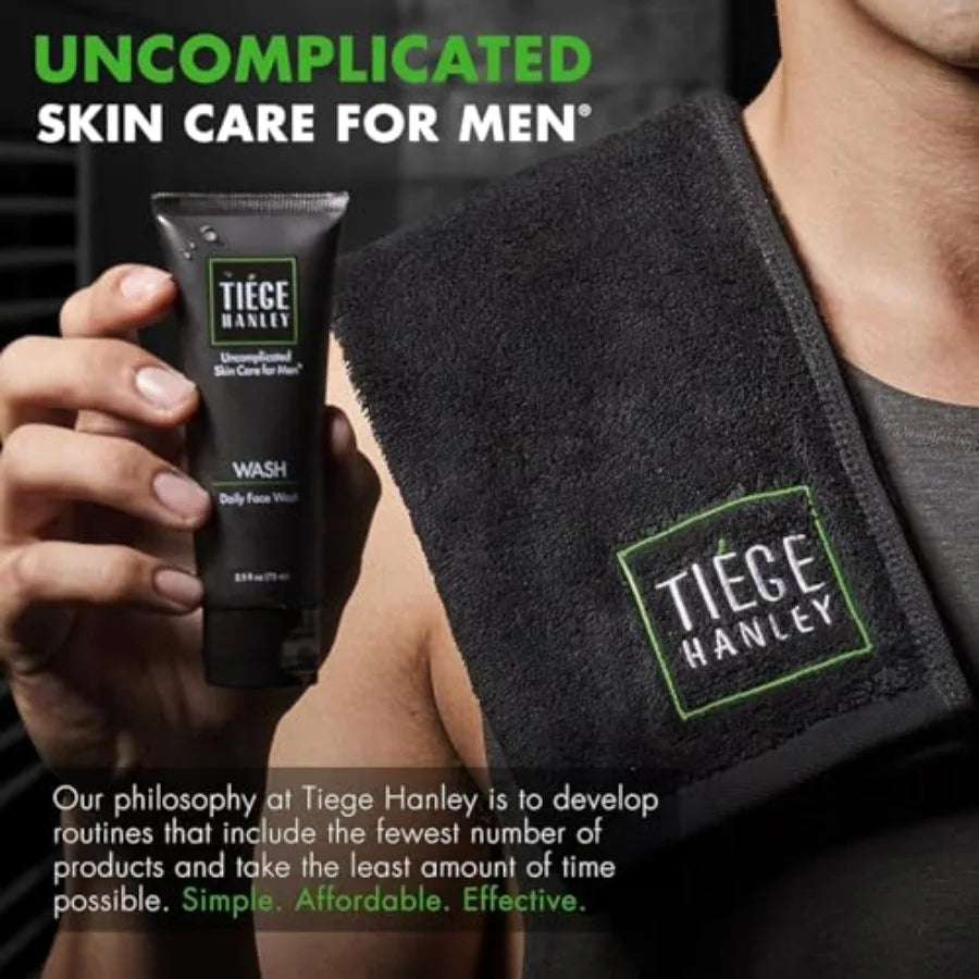 Tiege Hanley Skin Care Gift Box for Men, Bronze Gifting Skincare Set With Daily Face Wash, AM Moisturizer With SPF 20 Sunscreen