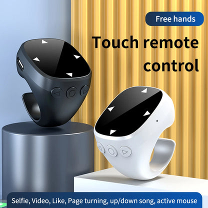 Touch Screen Wireless Remote Control For TikTok Scrolling Ring Bluetooth 5.3 Fingertip Selfie Video Page Turner for iOS Android