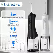 Dr.Yadent YD06 Irrigador Oral Sem Fio WaterFlosser 300ML Jato de Água Portátil Carregamento Rápido USB-C 7 Bicos 4 Modos IPX7 À Prova D'água - AliExpress 6