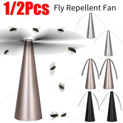 Portable Fly Fans for Table Fly Destroyer Keep Flies Bugs Battery/USB Powered Away From Food Outdoor Kitchen Fly Repellent Fan