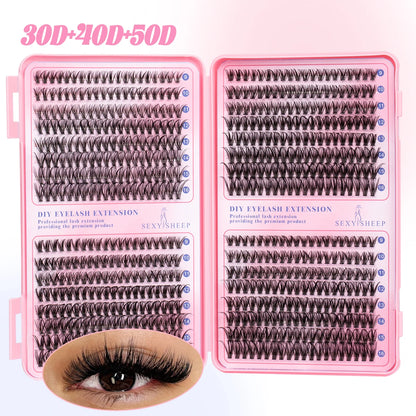 DIY Cluster Lashes Kit Individual Lashes 3D Faux Mink Lashes Wispy Eyelash Extension Soft Lashes Reuseable Makeup