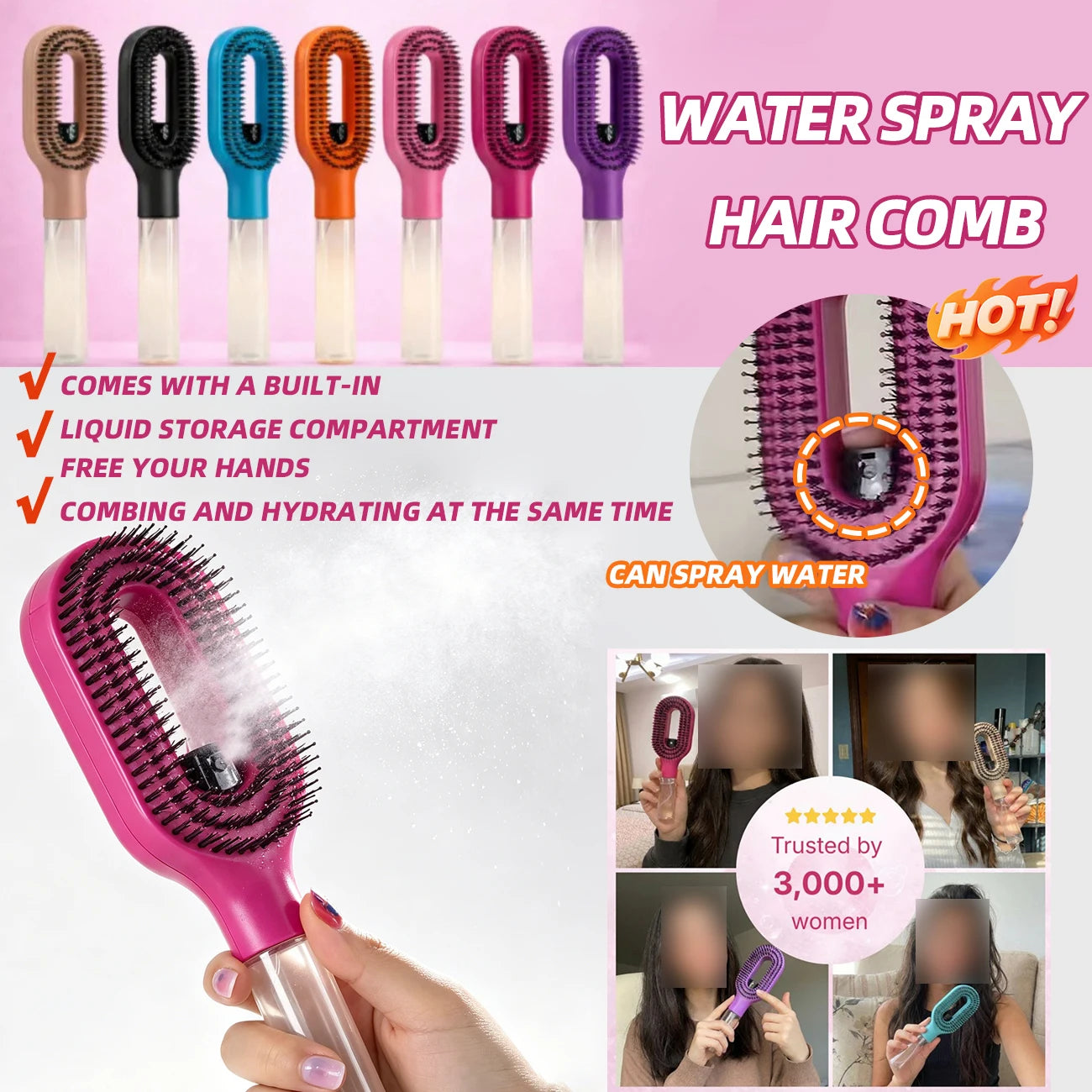 Popular Water Spray Comb Handle spray Comb One Button spray Anti fly spray Comb