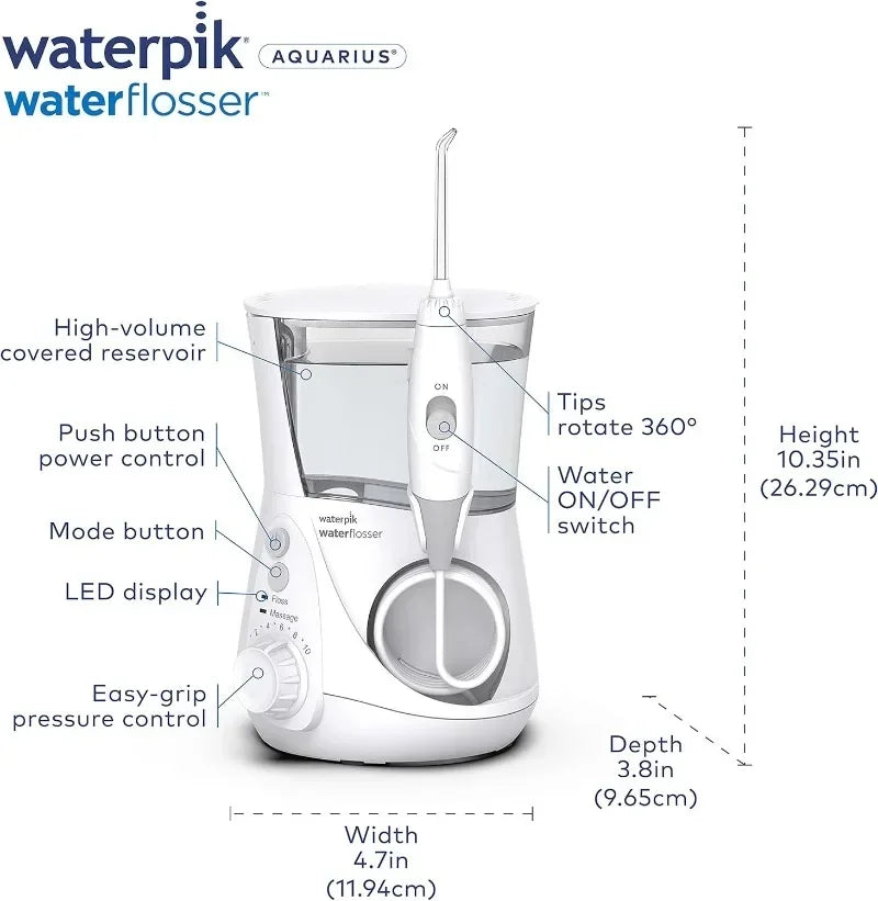 ez Waterpik Aquarius Water Flosser Professional For Teeth, Gums, Braces, Dental Care - AliExpress