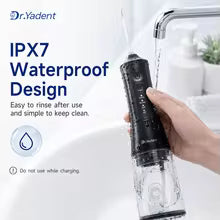 Dr.Yadent YD06 Irrigador Oral Sem Fio WaterFlosser 300ML Jato de Água Portátil Carregamento Rápido USB-C 7 Bicos 4 Modos IPX7 À Prova D'água - AliExpress 6