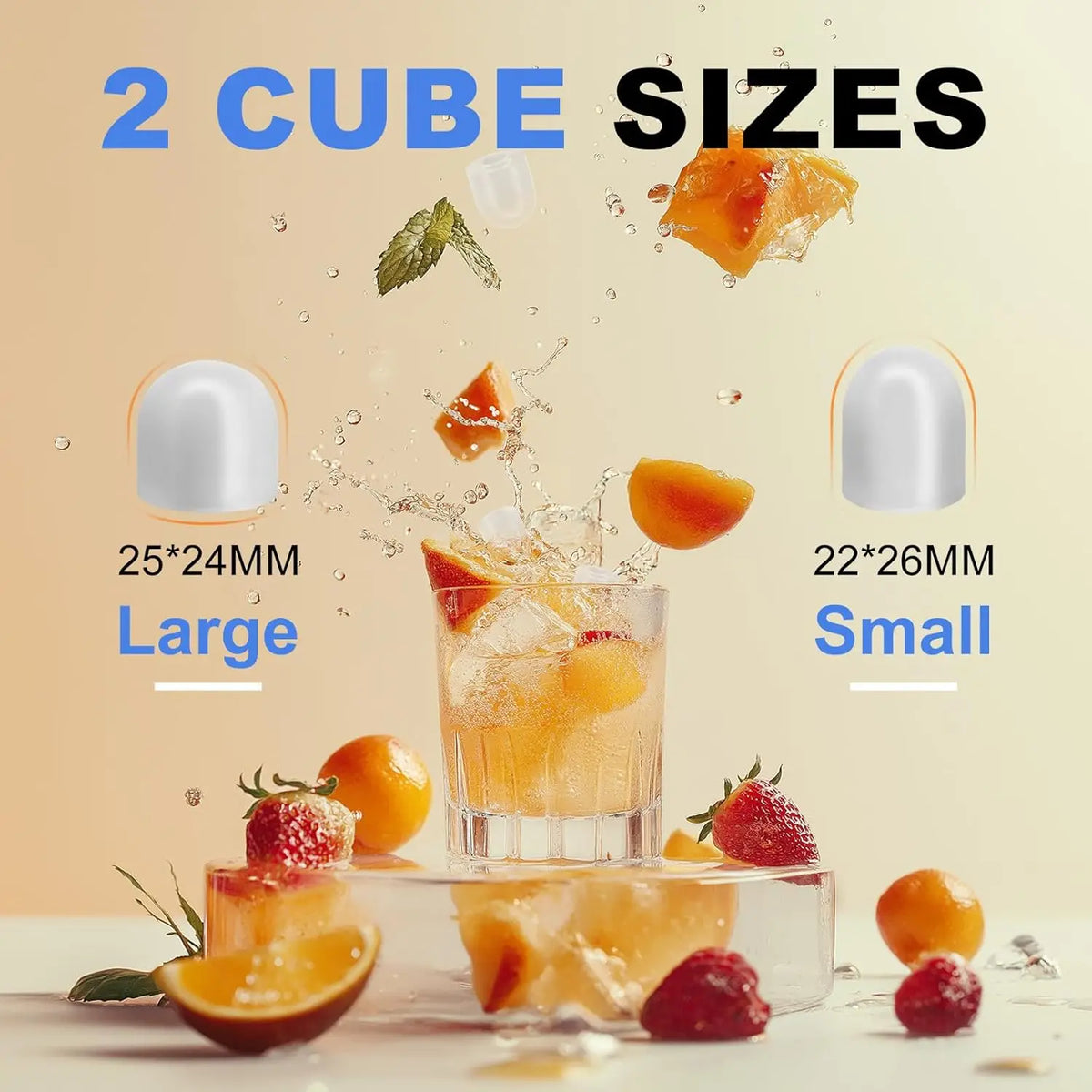 Portable Ice Maker Machine, 9 Cubes in 6 Mins, 26lbs Daily, Auto-Clean with Basket & Scoop for Home Kitchen RV Camping Black