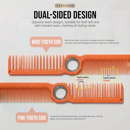 5PCS Barber Tool Set - Spinning Comb, Folding Hair Comb, Cleaning Brush, Fine Tooth Comb & Spray Bottle for Salon Home Use