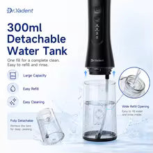 Dr.Yadent YD06 Irrigador Oral Sem Fio WaterFlosser 300ML Jato de Água Portátil Carregamento Rápido USB-C 7 Bicos 4 Modos IPX7 À Prova D'água - AliExpress 6