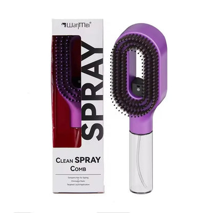 2-in-1 Multi-functional Spray Bottle Comb Wet Dry Scalp Massage Bristle Comb Salon Fluffy Modeling Comb Gift for Girl Women