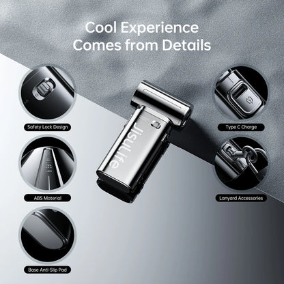 JISULIFE Portable Handheld Turbo Fan Life 9 Electroplate Plus Fashionable 5000mAh High-performance Strong wind Fashion Item