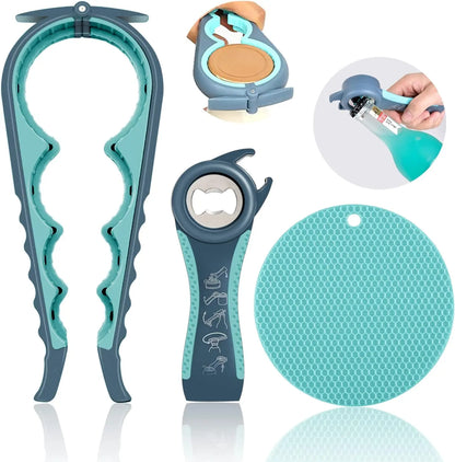 Jar Opener for Weak Hands Seniors with Arthritis Multi Function Bottle Opener Lid Non Slip Rubber Gripper Pad beer kitchen tools