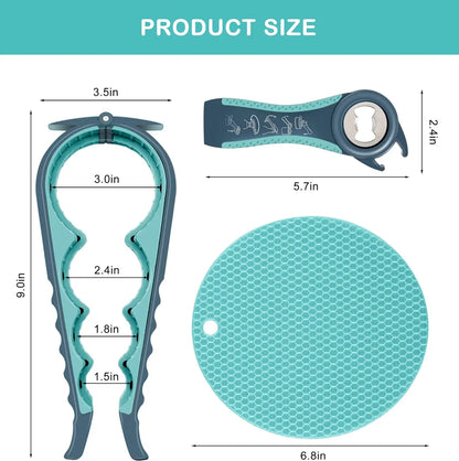 Jar Opener for Weak Hands Seniors with Arthritis Multi Function Bottle Opener Lid Non Slip Rubber Gripper Pad beer kitchen tools