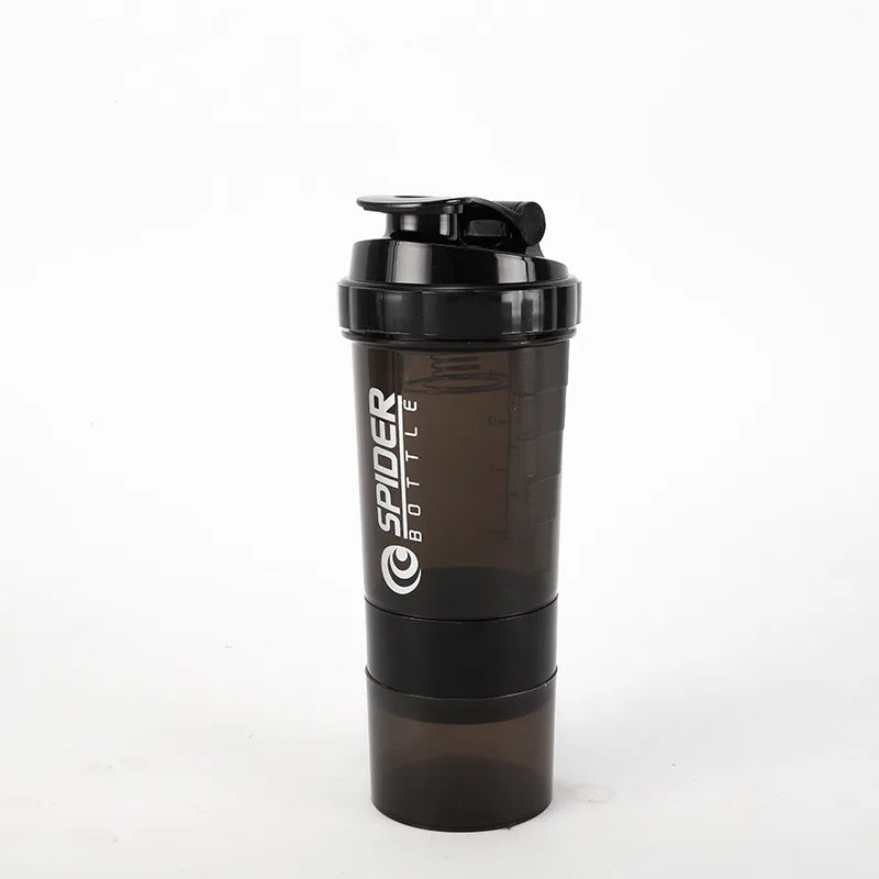 3 Layers Shaker Protein Bottle Powder Shake Cup Large Capacity Water Bottle Mixing Cup Body Building Exercise Mixing Bottle
