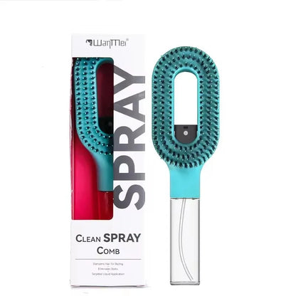 2-in-1 Multi-functional Spray Bottle Comb Wet Dry Scalp Massage Bristle Comb Salon Fluffy Modeling Comb Gift for Girl Women
